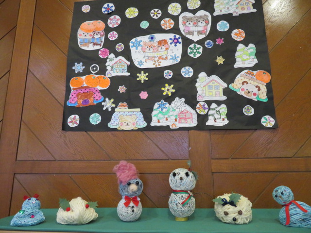 雪だるまや雪ウサギの作品
